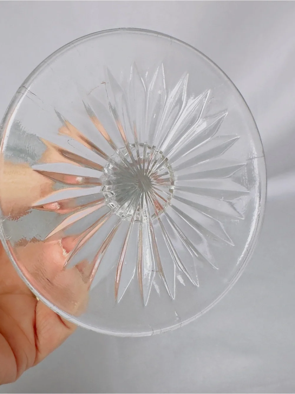 Vintage Bryce Higbee Palm Leaf Clear Glass 8.5